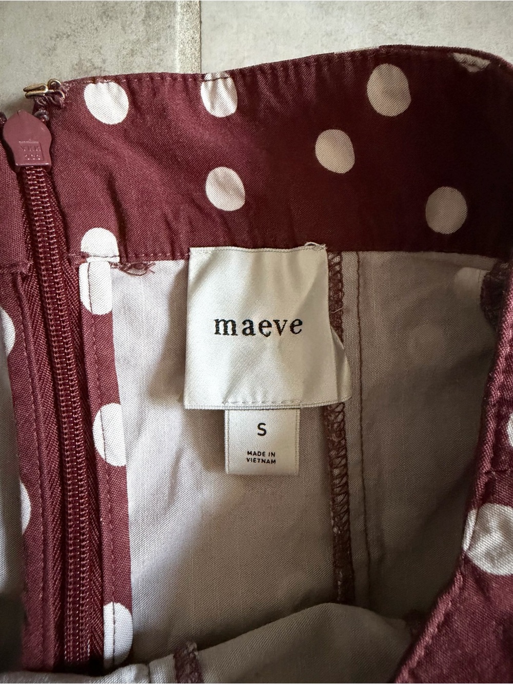 Anthropologie Maeve Halter Square-Neck Skater Mini Dress Maroon Brown Motif S - Picture 5 of 9